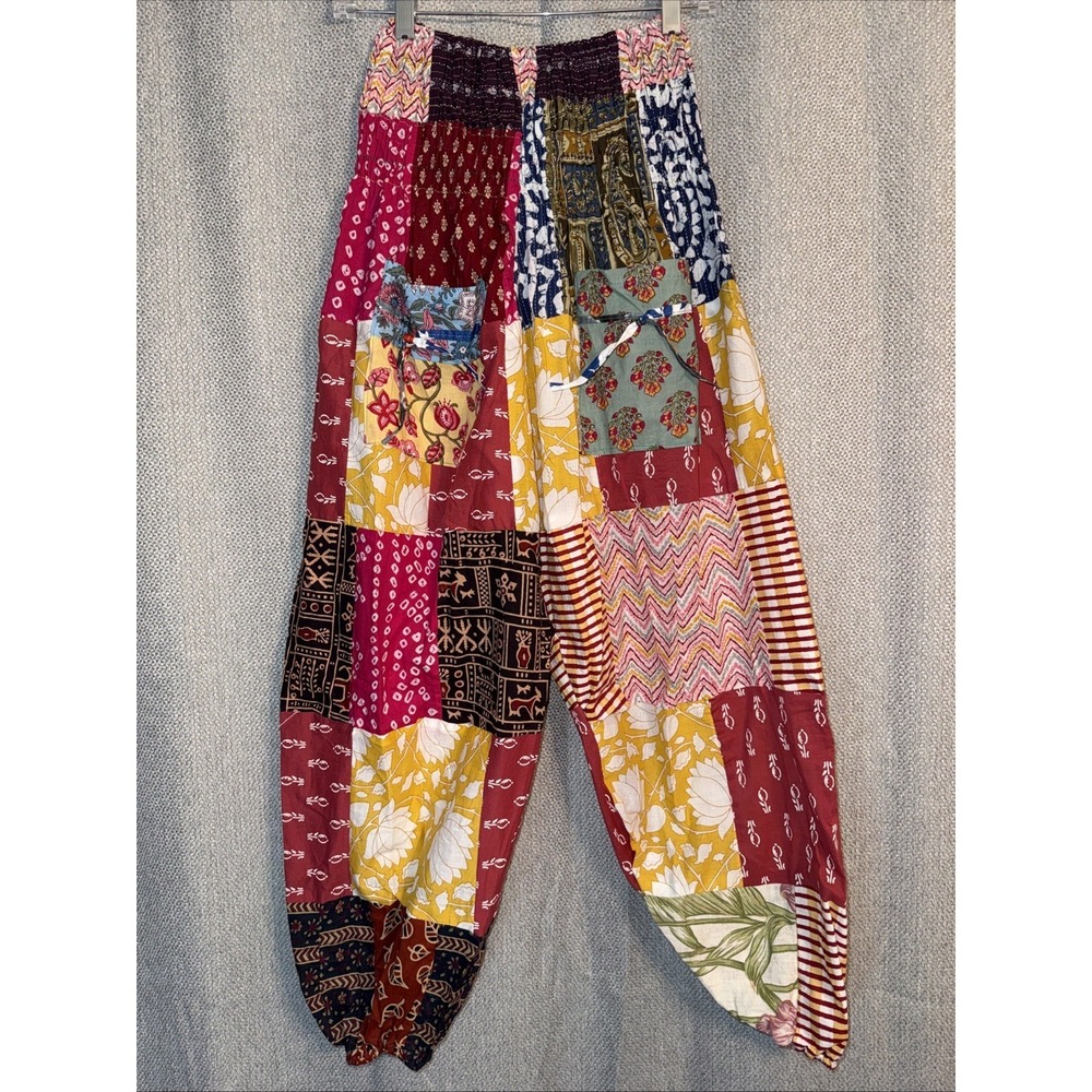Kathmandu Kantha Balloon Pants Women's OS Xs-L Patchwork Indian‎ Cotton NWT